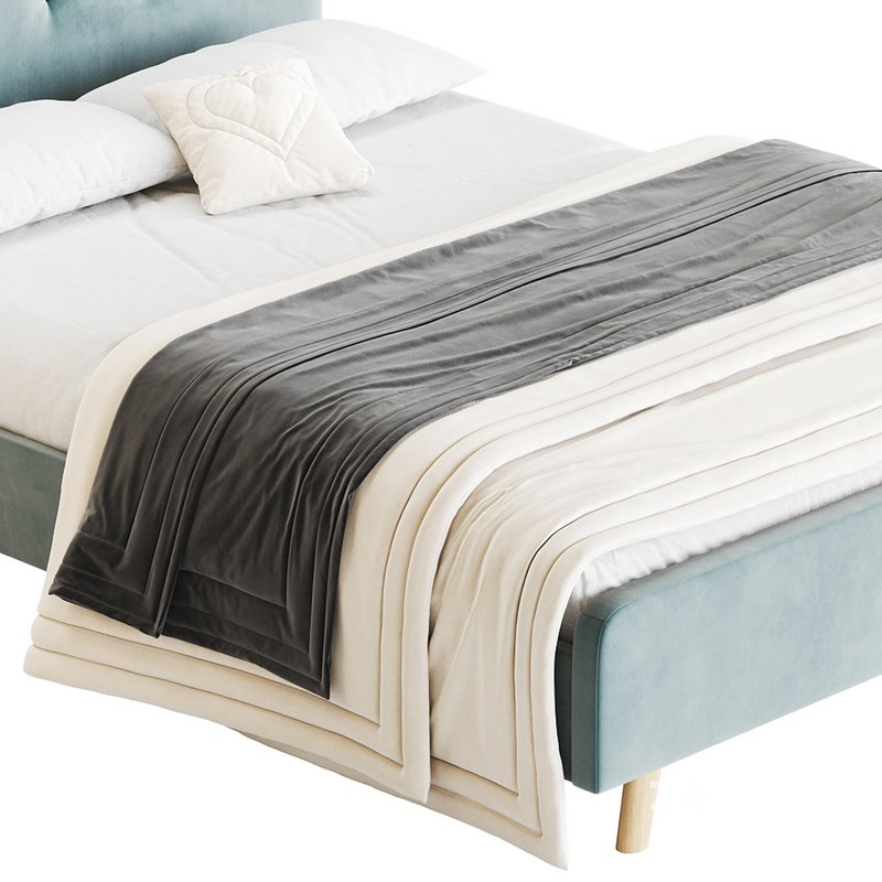 Emmerson Upholstered Low Rise Bed Frame Image 9