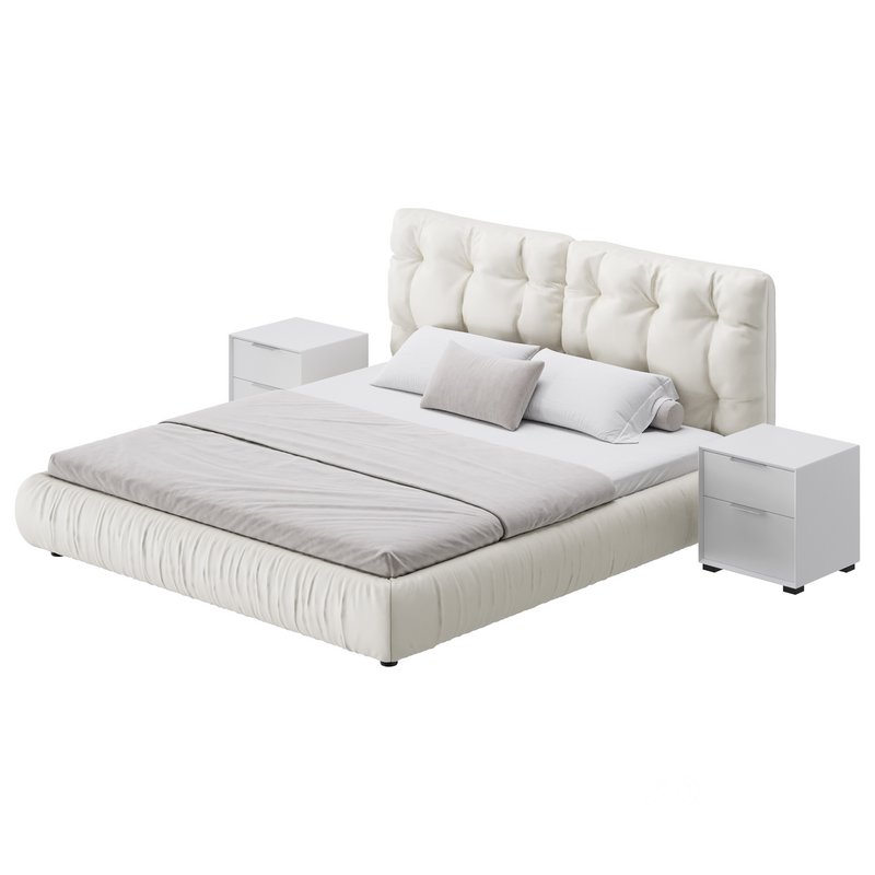 Modern Bed Frame Foam Standard Bed Image 7