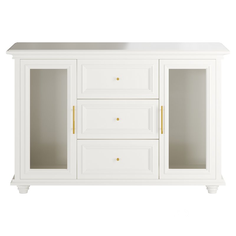 Sleek White Modern Sideboard Credenza Image 9