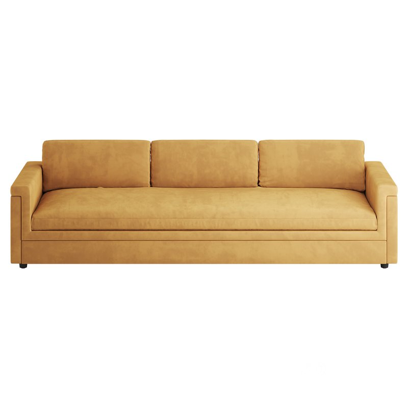 IVORY PERFORMANCE VELVET SOFA Image 8