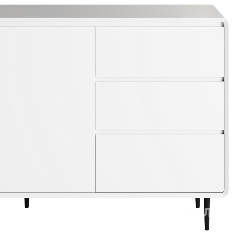 Modern Wood Sideboard with 2 Doors Image 8