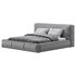 Icnoyotl suede fabric rectangular headboard modern bed I - Thumbnail 8