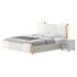 Glamorous White Wood Upholstered Bed I - Thumbnail 7
