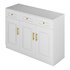 Sumptuous White Wood Sideboard Credenza with Drawers - Thumbnail 8