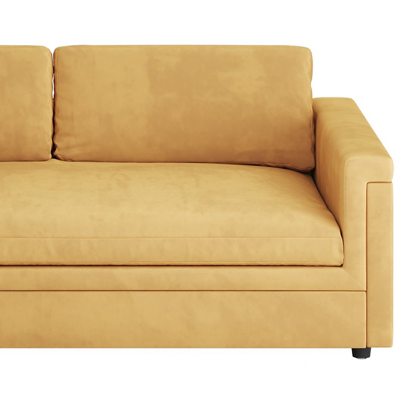 IVORY PERFORMANCE VELVET SOFA Image 9