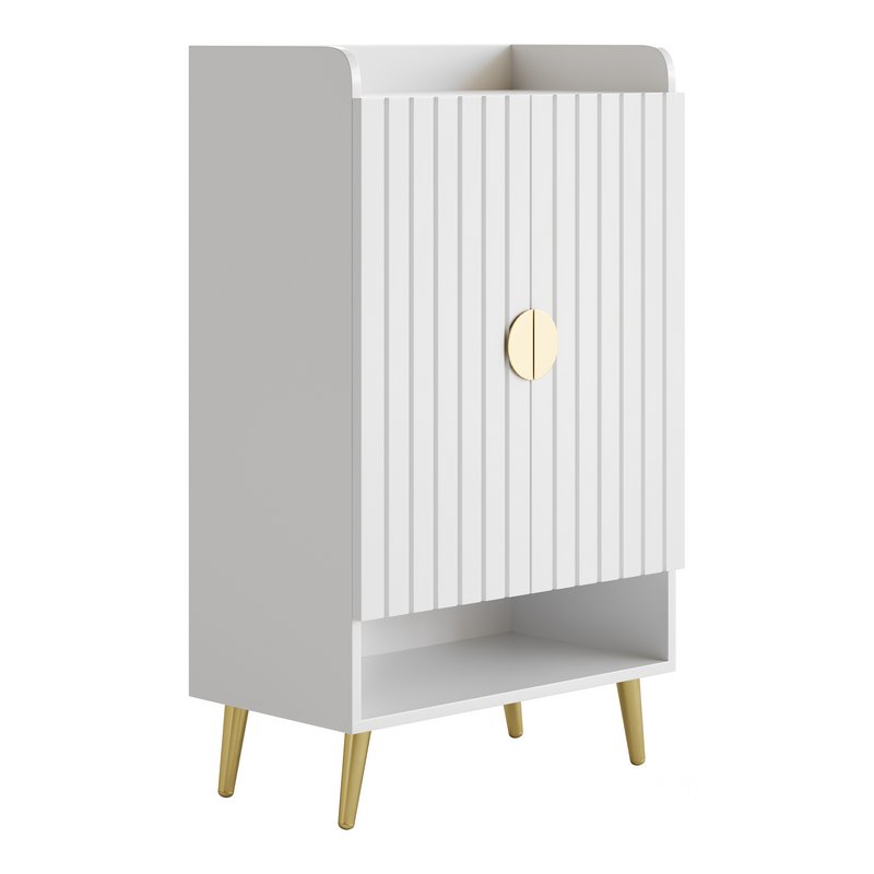 Yellar Nordic Entryway White Shoe Storagel Image 9