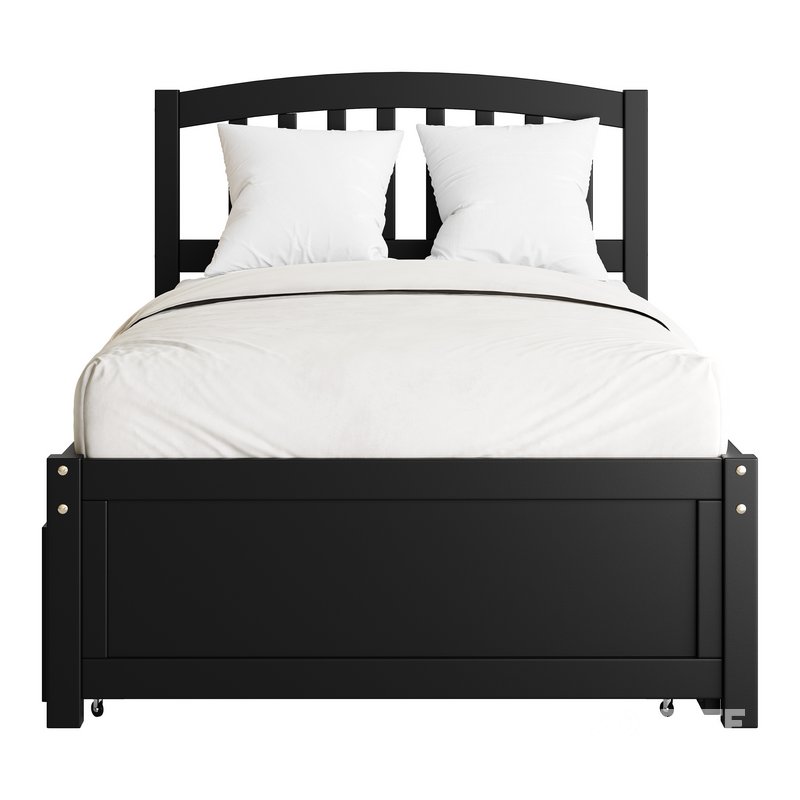 Twin Size Platform Bed Wood Bed Image 9