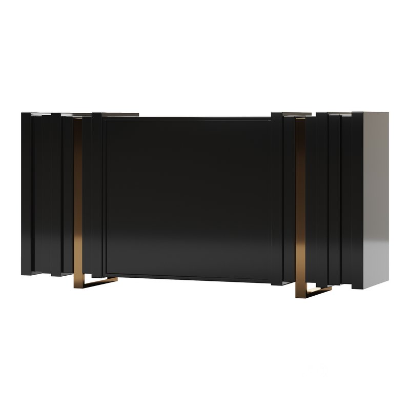 Luxury Sideboard Black Rectangular Image 8