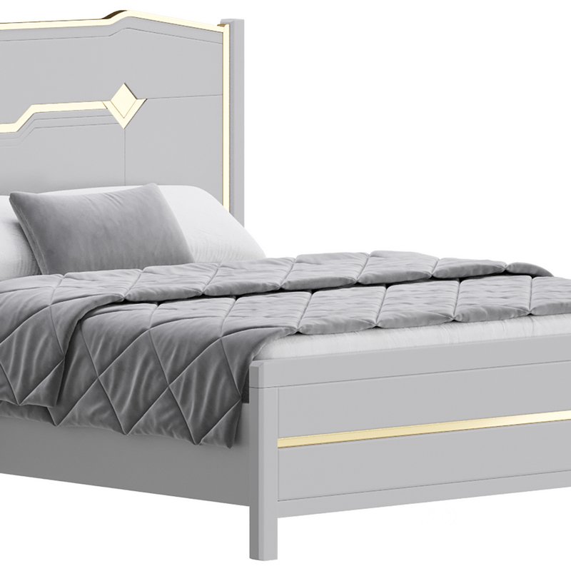 Modern White Bed I Image 9