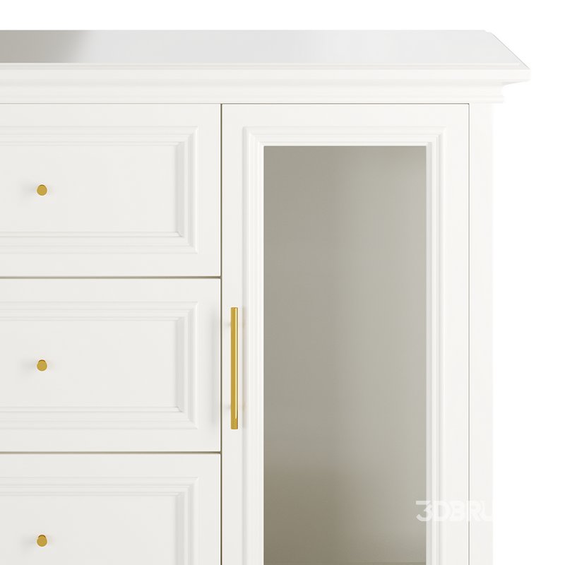 Sleek White Modern Sideboard Credenza Image 8
