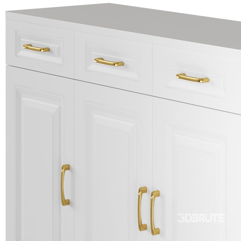 Modern Wood Sideboard Credenza 3 Image 9