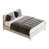 White Faux Leather Upholstered Modern Bed - Thumbnail 9