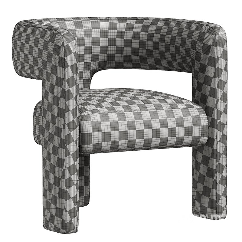 Kayla Boucle Fabric Upholstered Accent Armchair Image 5