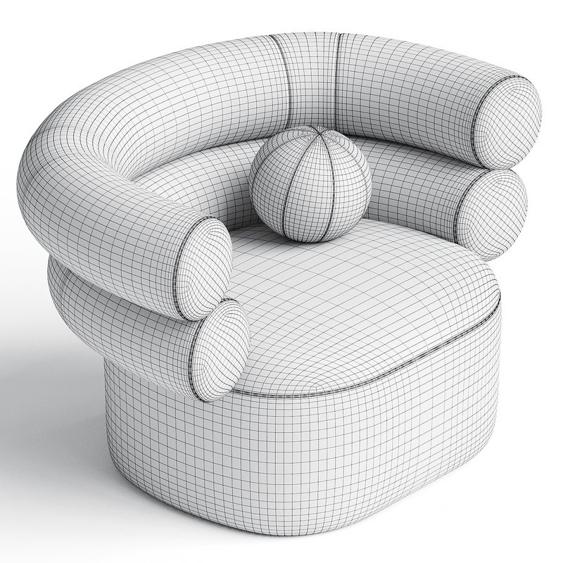 Loopo TUBE BEIGE BOUCLE ARMCHAIR Image 2