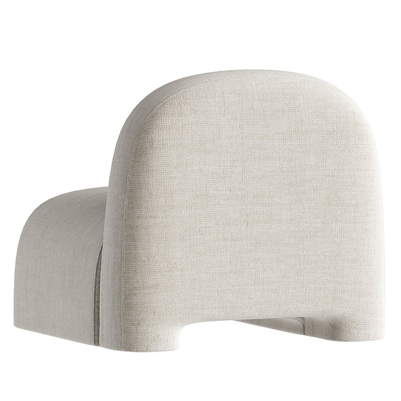 Sosa Armless Brown Bouclet Chair Image 5