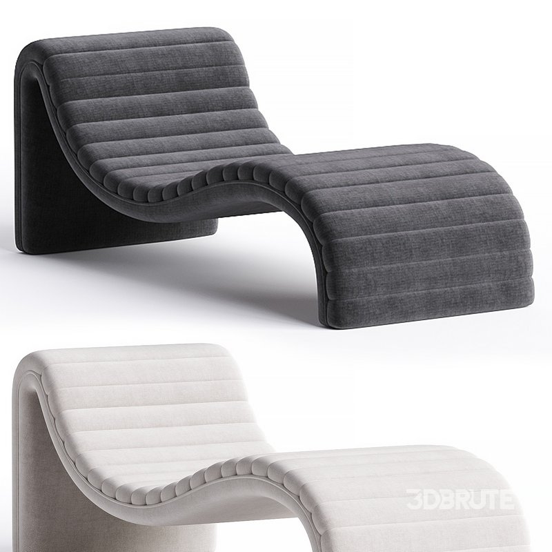 Fauteuil long boucle gris Eichholtz Pioneer Image 1