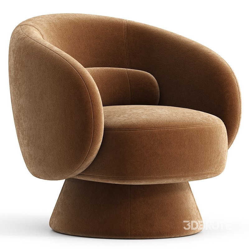 Saboor Modern Style Swivel Accent Chair & Barrel Chair Image 3