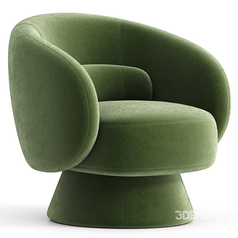Saboor Modern Style Swivel Accent Chair & Barrel Chair Image 1