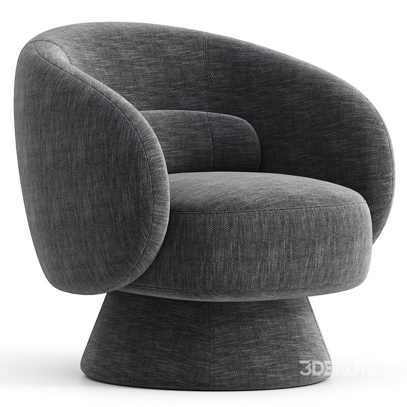 Saboor Modern Style Swivel Accent Chair & Barrel Chair Image 2