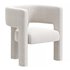 Sculpt Warm Beige Velvet Accent Chair - Thumbnail 1