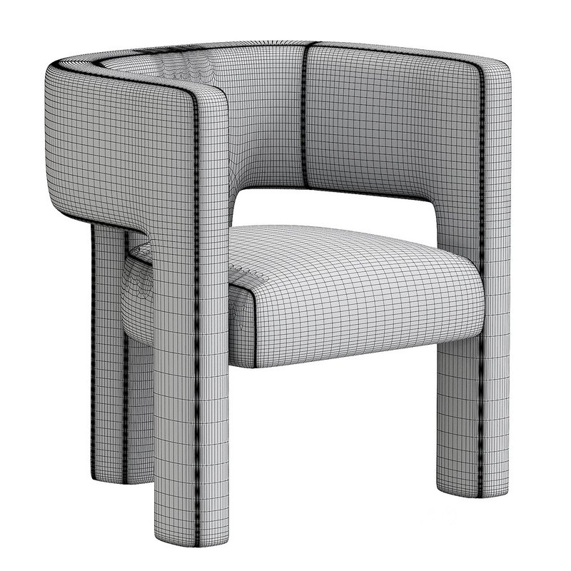 Sculpt Warm Beige Velvet Accent Chair Image 3