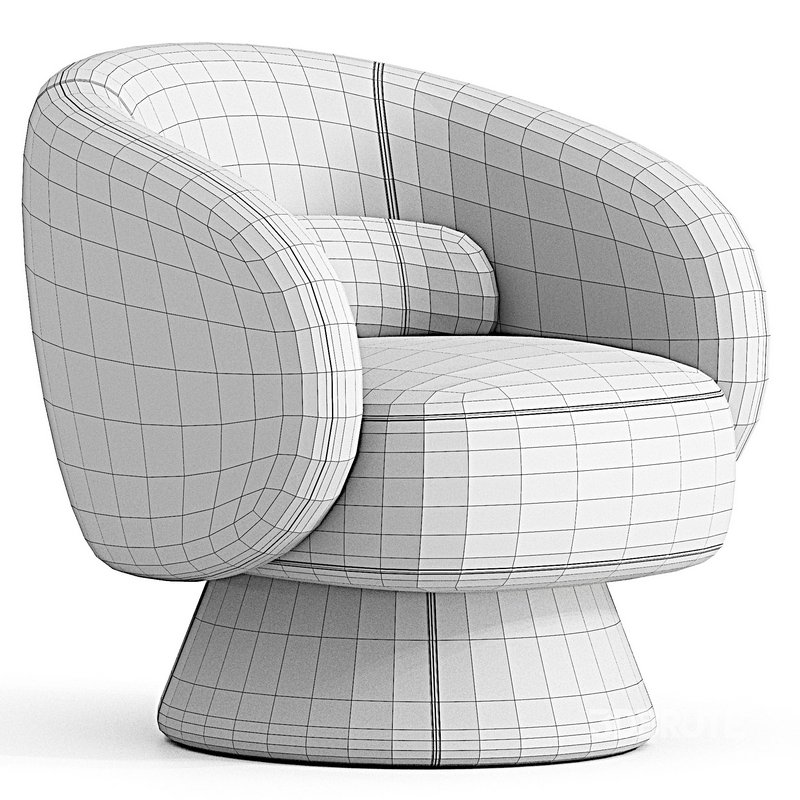 Saboor Modern Style Swivel Accent Chair & Barrel Chair Image 4