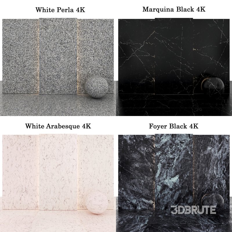 Marble 106 (Marquina Blac,Arabesque White,perla,Foyer) Image 6