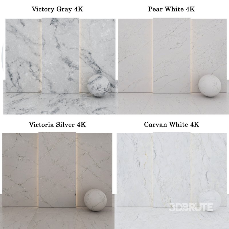 Marble 105 (Carvan,Victorian,Pear White,Victory,stone) Image 3