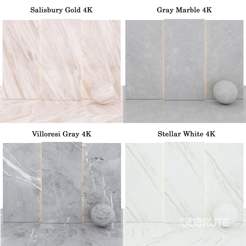 Marble 103 (Gray Marble,Villoresi,Stellar,Salisbury) Image 4