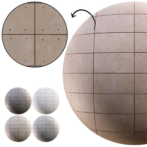 Concrete Plate Wall 01 (Seamless)