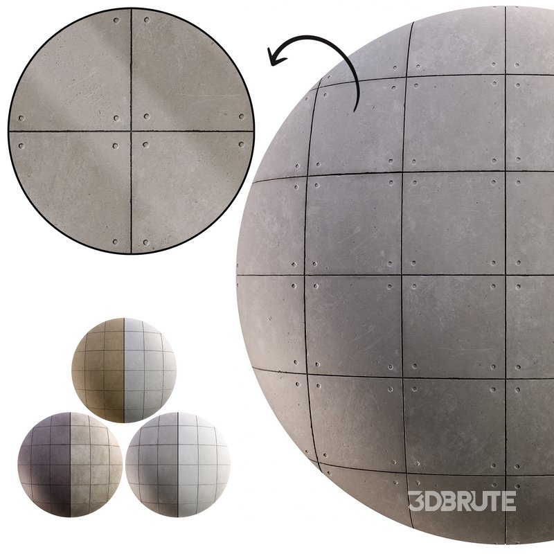 Concrete Plate Wall 02 (Seamless) Image 1