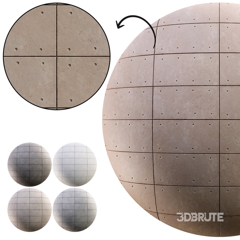 Concrete Plate Wall 01 (Seamless) Image 1