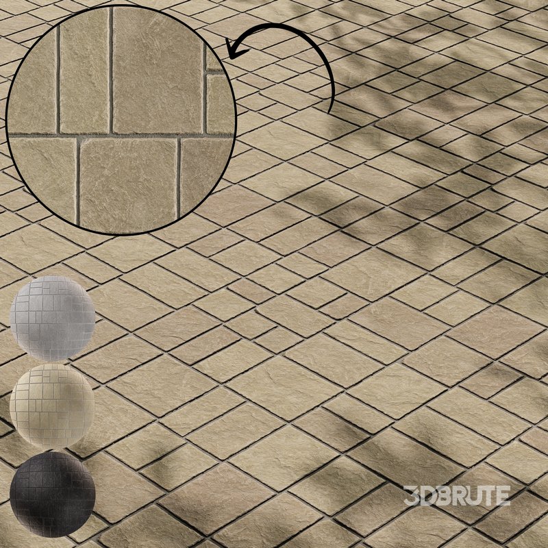 Stone Paving 09 (Seamless) Image 1