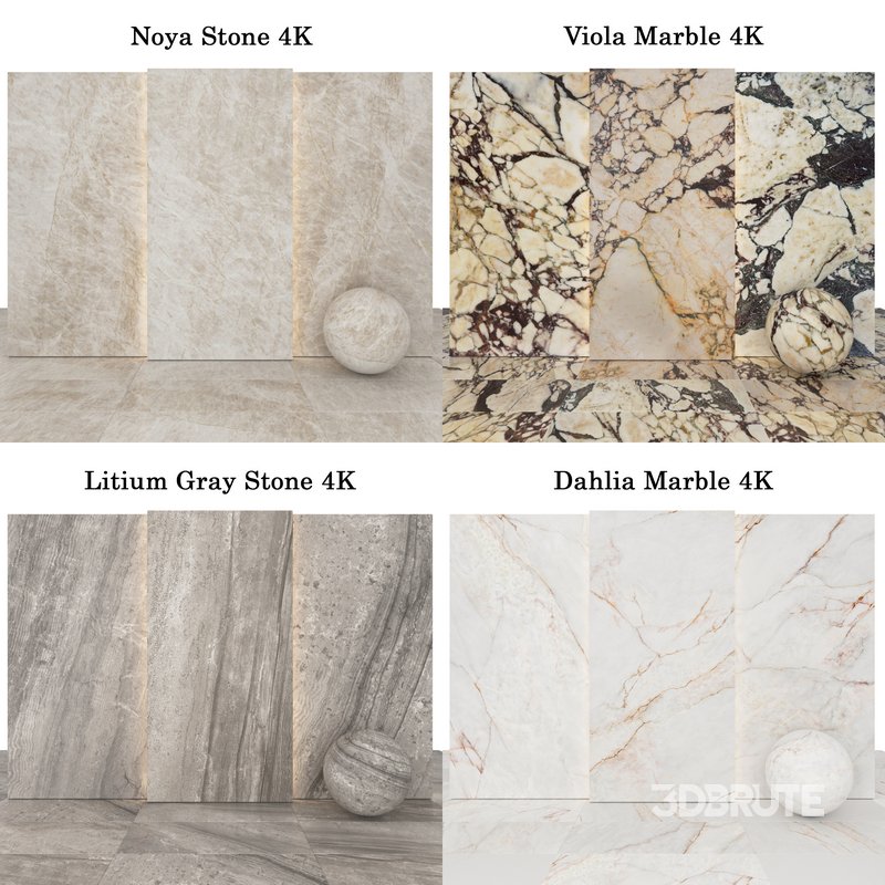 Marble 120 (Calacatta,viola,Litium,Noya,Dahlia) Image 3