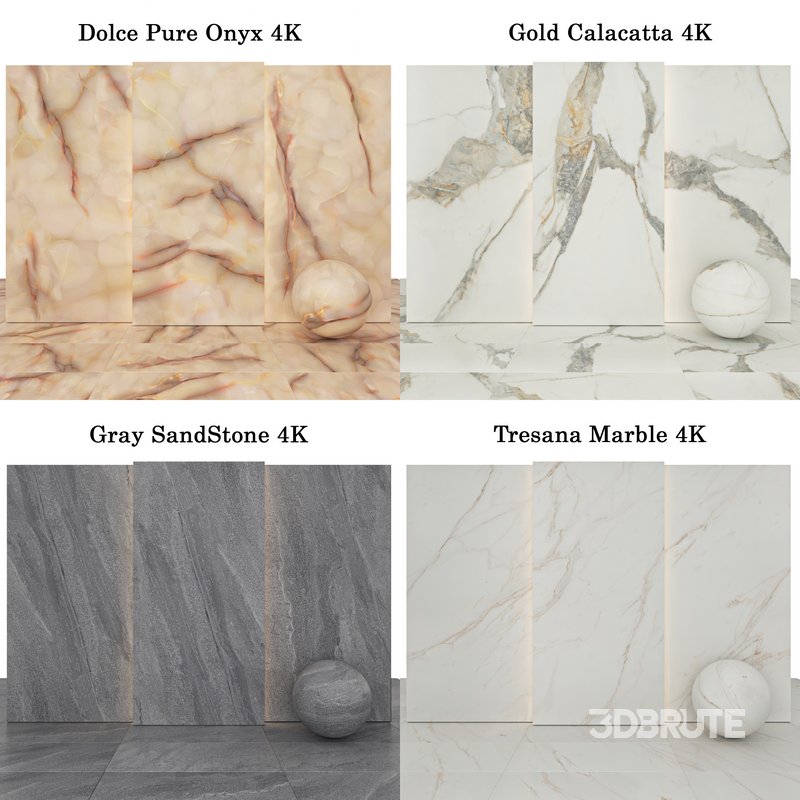 Stone 123 (Dolce Onyx,Calacatta,SandStone,Tresana Marble) Image 2