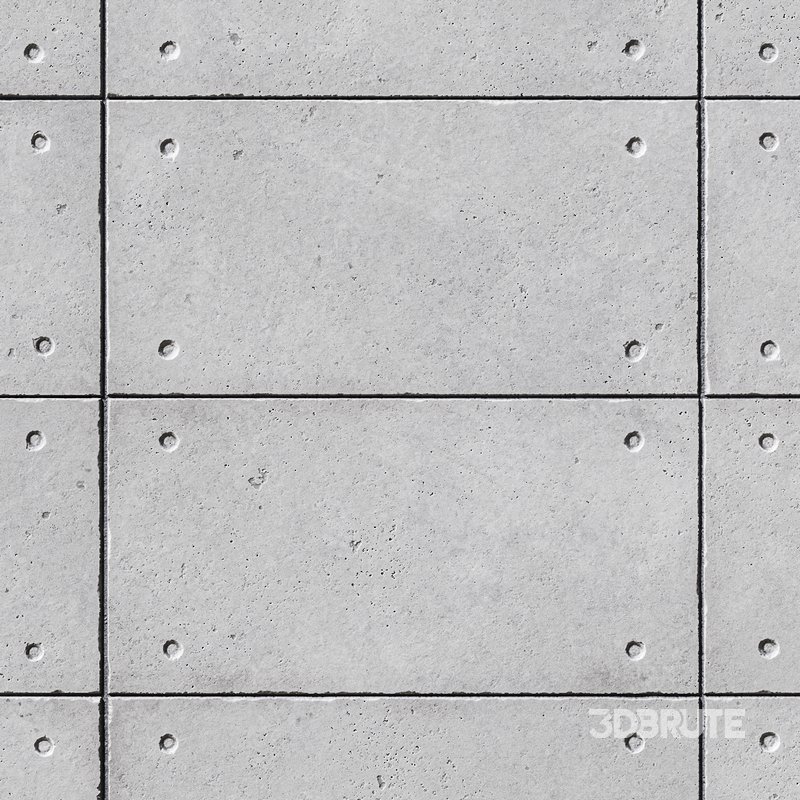 Concrete Plate Wall 03 (Seamless) Image 2