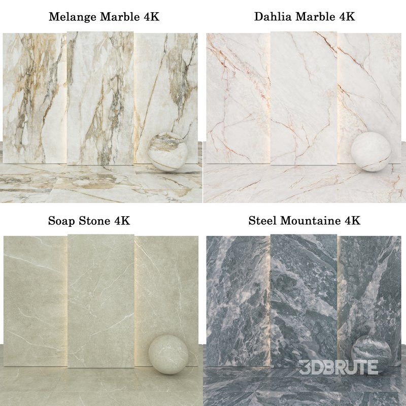 Marble 116 (Dahlia,Melange,Soap,Steel Mountain,Ibon) Image 3