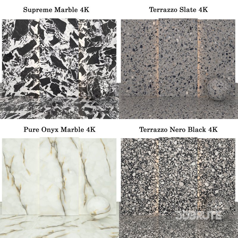 Marble 110 (Terrazzo Slate,Nero Black,Supreme,Pure Onyx) Image 4