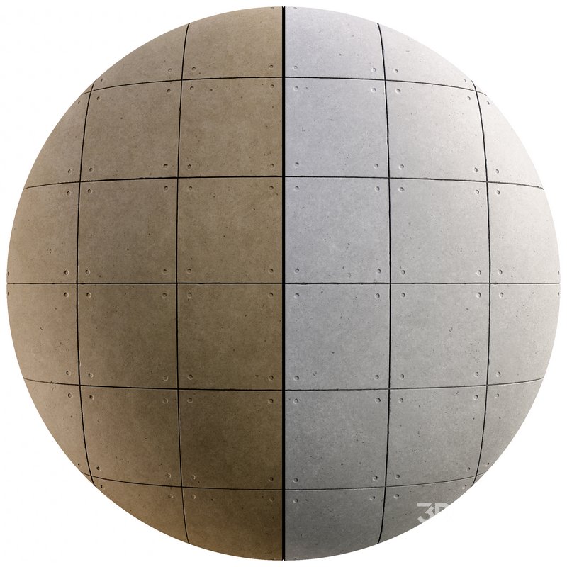 Concrete Plate Wall 02 (Seamless) Image 3