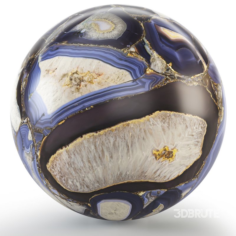 Marble 114 (Fantastic Gem,Dark Cloudy,Solo,gray stone) Image 6