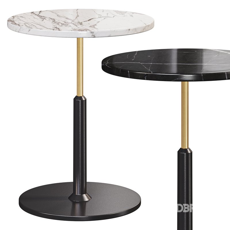 Modern Black Round Bar Table Image 2