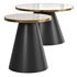 Ferrah Black and White Top Pedestal Coffee Table - Thumbnail 1