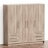Jillian 4 Door Manufactured Wood Wardrobe - Thumbnail 2