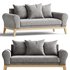 Sofa Koro Velvet Grey - Thumbnail 1