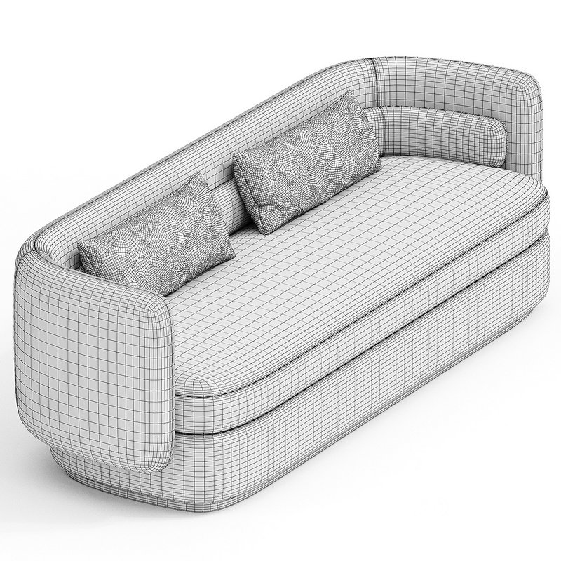 Gray Boucle Contemporary Sofa Image 3