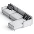 QUADRA Sofa with integrated magazine rack By HC28 Cosmo - Thumbnail 2