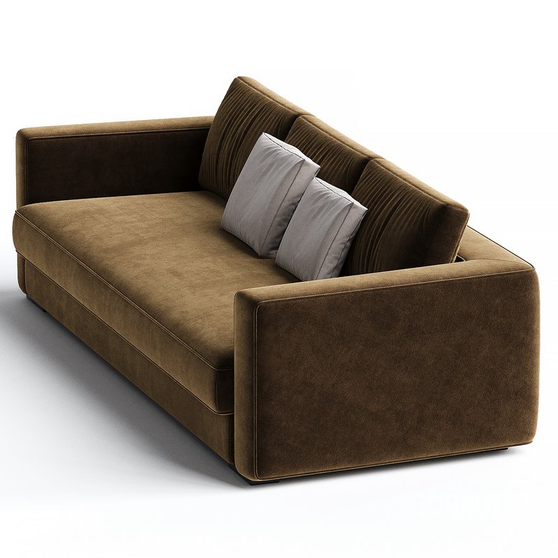 Praddy GLENN ML360 sofa lakier czarny tkanina SAFETY VELVET Image 2