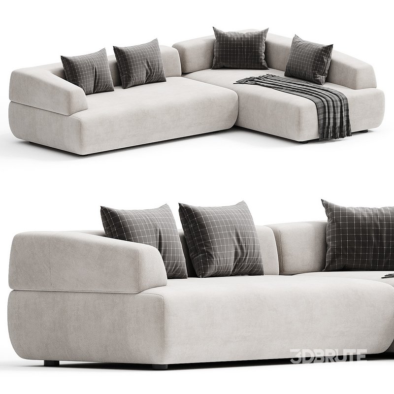 ITALO Sofa with chaise longue By Minimomassimo Image 1