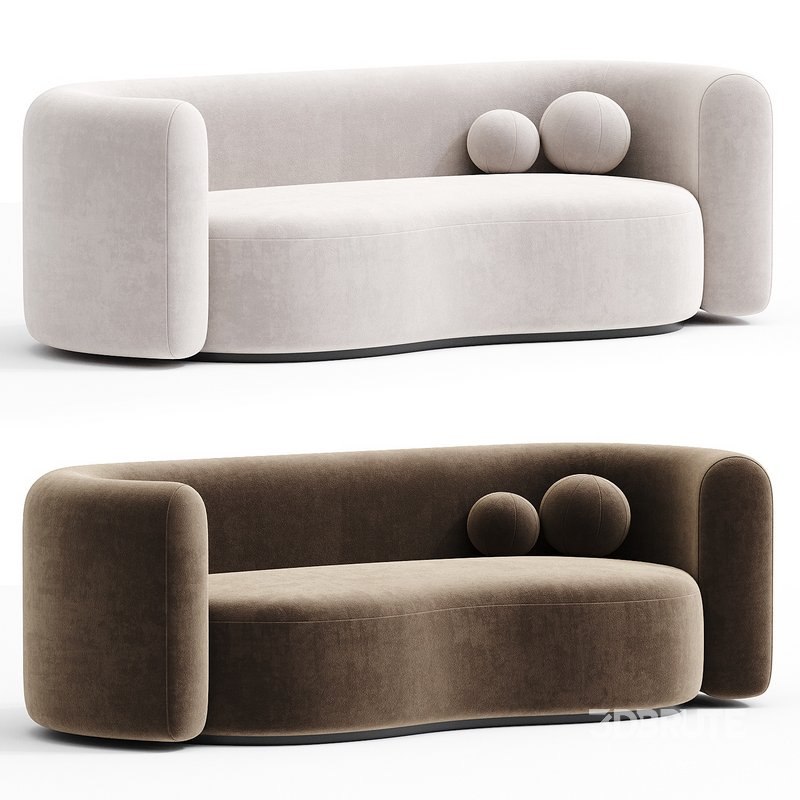 Hugger Curved Boucle Sofa by Leanne Ford Image 1