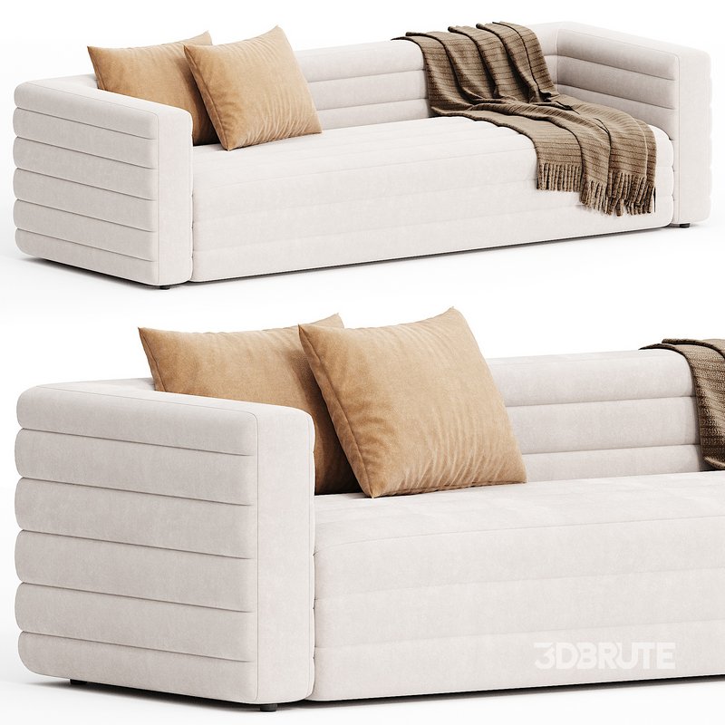 STRATO 103 EXTRA LARGE WHITE BOUCLE SOFA Image 1